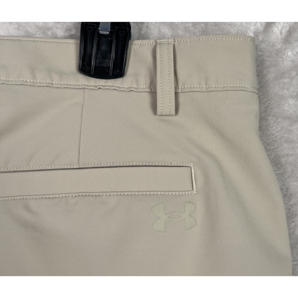 Under Armour Men's Golf Pants 38x30 Performance Beige Tan Straight Chino Khaki - Picture 3 of 7